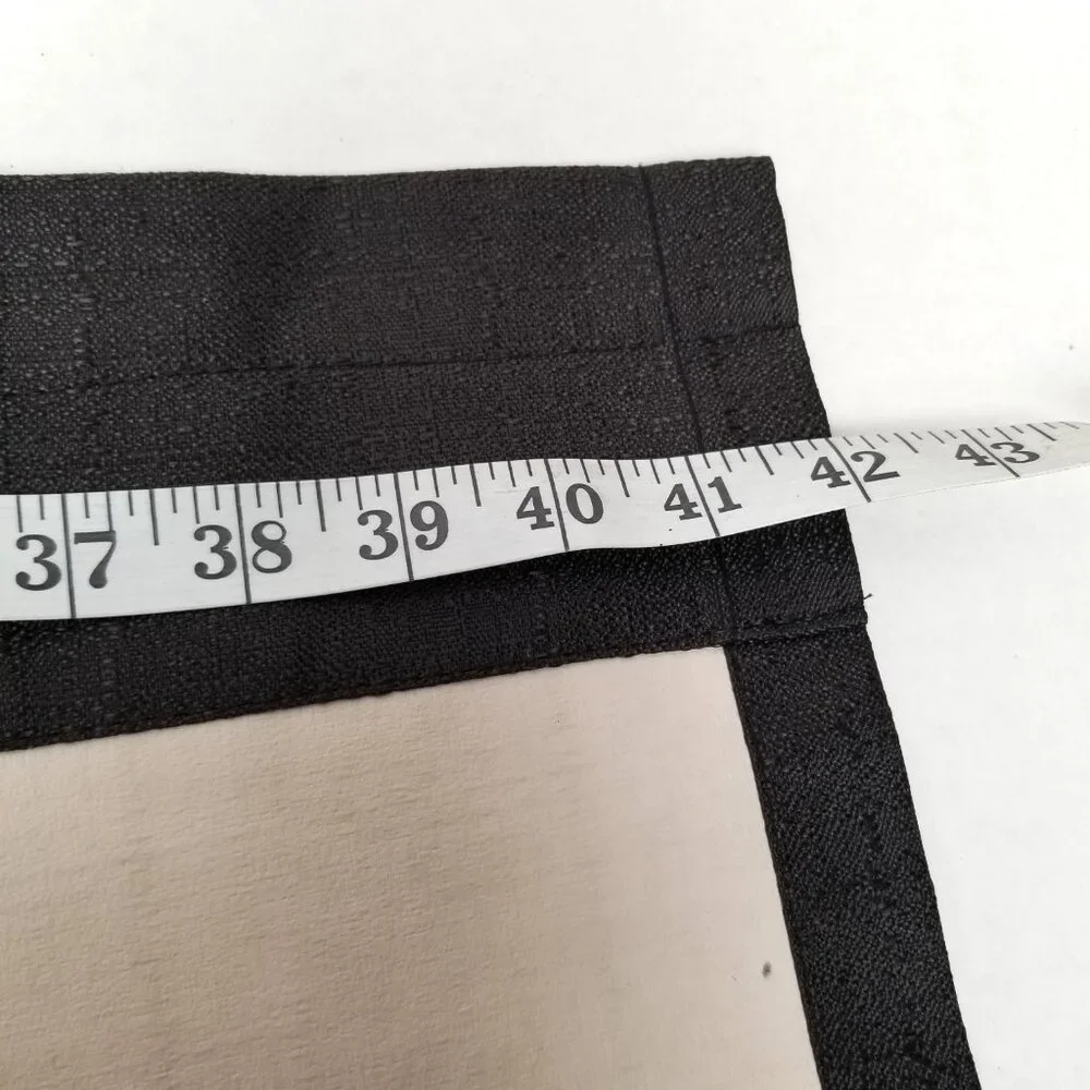 Ellery Homestyles Black Blackout Curtain Panel 42x54 Cream Liner Rod Pocket
